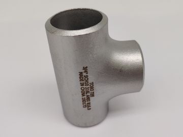 ASME SB366 WP309 3-1 / 2 &quot;Sch60 Stainless Steel Welded Pipe Fittings Mengurangi Tee