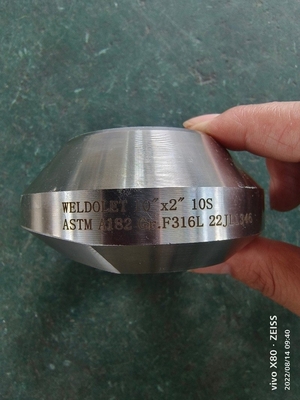 Fitting Pipa Stainless Steel Weldolet 10”X 2” 10S ASTM A182 Gr. F316L Fitting Ditempa