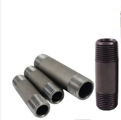 1/2 &quot;-4&quot; Puting panjang hidrolik baja karbon BSP NPT ulir laki-laki baja galvanis fitting panjang atau pendek nipple pipa laki-laki