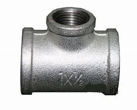 Galvanis Three Way Malsteel Pipe Fittings Pipa Air Plumbing Fittings 1 Inch 4 Menit 6 Menit DN15