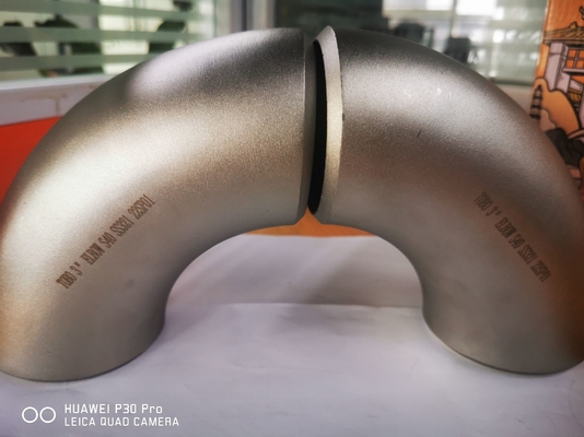 SS304 Sanitary Stainless Steel Sambungan Pipa Fitting Normal 90 Derajat Dilas Siku Pendek