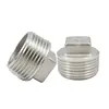 Fitting Pipa Kacau Stainless Steel Fitting Pipa Berulir Steker kepala persegi, 150PSI, SS304 SS316