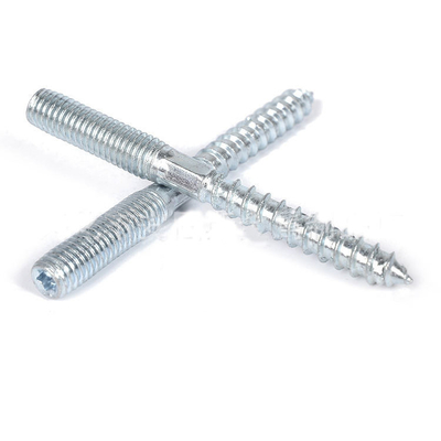 Wood Thread Hanger Headed Self-Tapping Machine Bolts Solar Mounting Nut Threaded Double Head Baut Sekrup Ujung Ganda