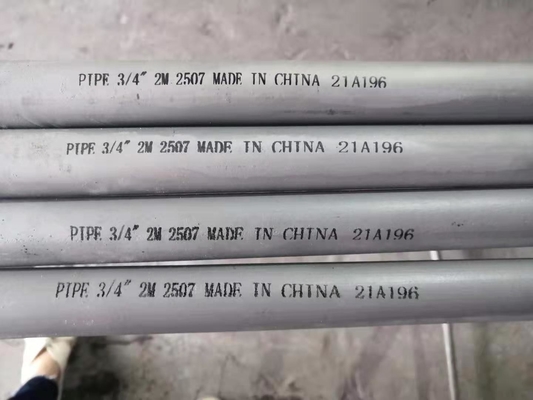 Pipa Seamless Super Duplex PE 6 "STD ASME B36.10M UNS S32750 Pipa Bulat Baja Paduan