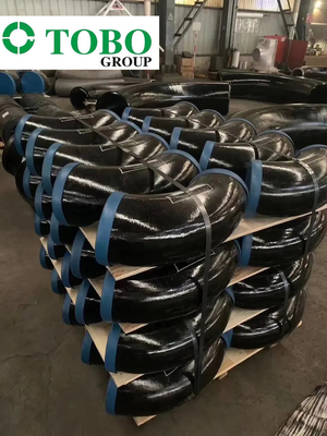 Baja Karbon Siku Mulus Kustom Paduan Tekuk Pipa Fitting Baja tahan karat