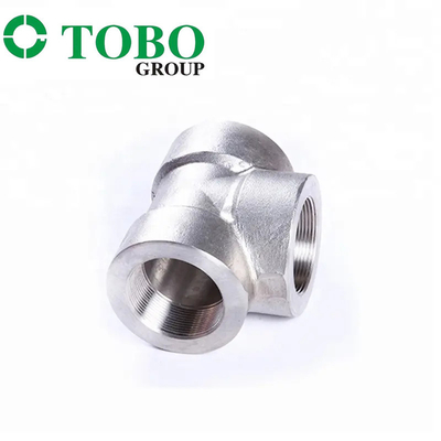 Alloy Steel Forged Tee SS316 / 304 Pipe Fittings Manufacture di China Stainless Steel Threaded Socket weld Equal Tee