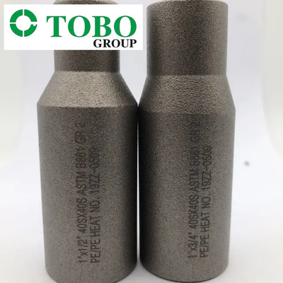 Fitting Pipa Baja Paduan Titanium ASTM B363 Ti Gr7 2'' x 1'' SCH10S x SCH40S Titanium Alloy Swage Nipple