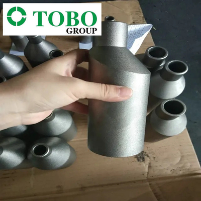 Fitting Pipa Baja Paduan Titanium ASTM B363 Ti Gr7 2'' x 1'' SCH10S x SCH40S Titanium Alloy Swage Nipple