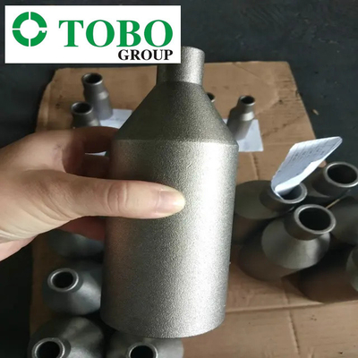 Fitting Pipa Baja Paduan Titanium ASTM B363 Ti Gr7 2'' x 1'' SCH10S x SCH40S Titanium Alloy Swage Nipple