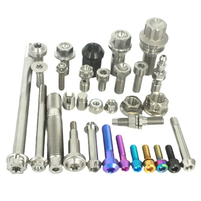 Kekuatan tinggi custom hex flange GR5 Ti-6al-4v titanium pengencang baut titanium sekrup titanium