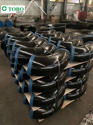 Baja Karbon Siku Mulus Kustom Paduan Tekuk Pipa Fitting Baja tahan karat