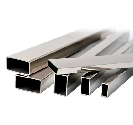 201 304 420 Pipa Persegi Stainless Steel Dilas Pipa Persegi Panjang Mulus Cermin Polandia