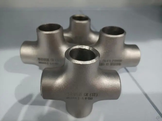 ASME B16.9 Butt Welding Cross Water Oil Pipe System Bahan yang dapat disesuaikan NPS 1/2 "-48" Sch5s-Sch180