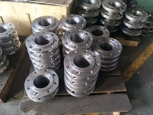 304 316L Baja tahan karat tempa ASME B16.47 B16.5 ANSI kelas 150 300 lbs DIN RF FF slip-on jadi slip pada flange