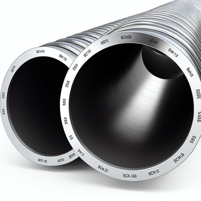Panjang yang disesuaikan Super Duplex Stainless Steel Pipe untuk Diameter Besar dan persyaratan ketebalan Sch10-sch160