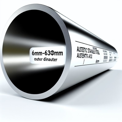 Pipa baja tahan karat austenit dengan diameter luar 6mm-630mm dengan standar ASTM A312 dan perawatan pengelasan