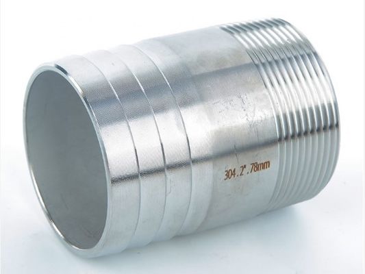 Fitting Pipa Stainless Steel GB Swage Fleksibel Puting Selang Bulat Dipoles Pria