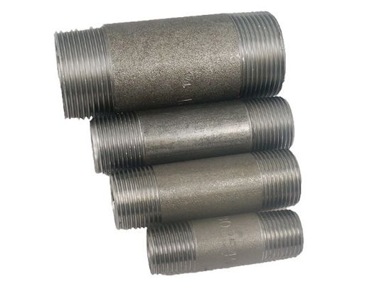 1/2 &quot;-4&quot; Puting panjang hidrolik baja karbon BSP NPT ulir laki-laki baja galvanis fitting panjang atau pendek nipple pipa laki-laki