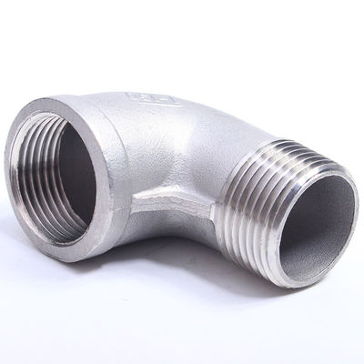 Stainless Steel Kawat Dalam Dan Luar Siku 90 Derajat 304 Diameter Kuartal Sudut Kanan Ukuran Benang Konversi 1.5 Inch