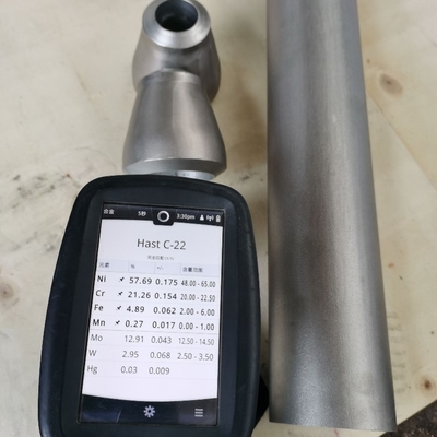 Concentric Reducer SMLS Pipe Fittings SB366 UNS N06022 C22 SCH160 Ukuran 3"X 2"