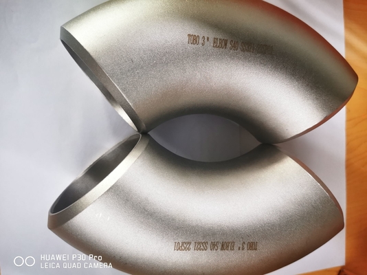 SS304 Sanitary Stainless Steel Sambungan Pipa Fitting Normal 90 Derajat Dilas Siku Pendek