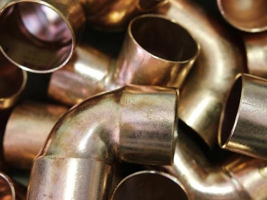 Copper Alloy Steel Elbow Butt-Welding Fittings C71500 90 Derajat Tikungan Radius Pendek