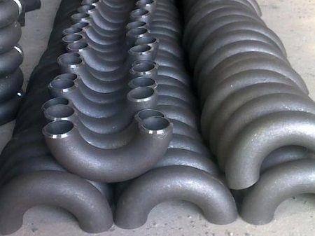 UNS S32750 Super Duplex Pipa Stainless Steel Fitting BW Elbow 180D Long Radius Bend ANSI B16.9