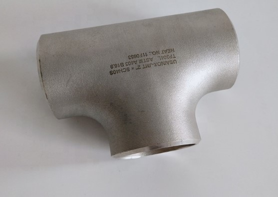 Fitting Pipa Stainless Steel Duplex BW Equal Tee UNS S31803 ASME B16.9 SCH10S