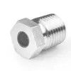 Stainless steel plug fusible fitting pipa plug tube adaptor dengan fitting paduan eutektik
