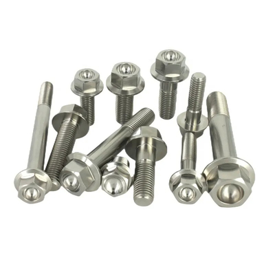 Kekuatan tinggi custom hex flange GR5 Ti-6al-4v titanium pengencang baut titanium sekrup titanium