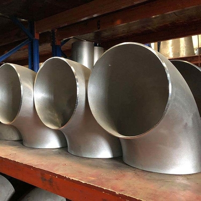 Customized Baja Karbon Dan Alloy Pipe Fitting Galvanized Finish 45 / 90 derajat siku