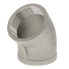 2023 Paduan Baja Pipa Fittings Nikel Alloy Threaded siku 45 derajat Dipalsukan Perak 1 hingga 24 Inci