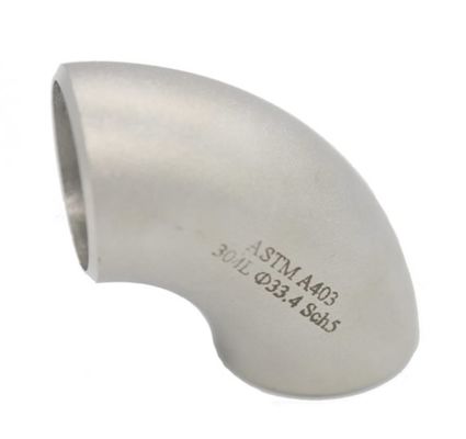 METAL kualitas tinggi siku makanan kelas sanitasi stainless steel 90 derajat siku panjang pipa Fittings siku