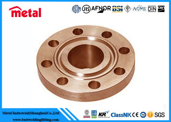 Weld Neck Flange Tembaga Pipa Nikel ASTM B111 Untuk Kelautan / Industri