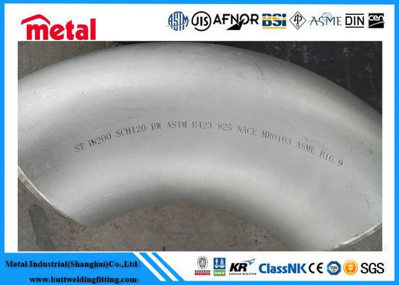 Hastelloy C276 Fitting Pipa Nikel Paduan Pipa Fitting 90 Deg Panjang Radius Siku ASME B 16 9 Warna Silver
