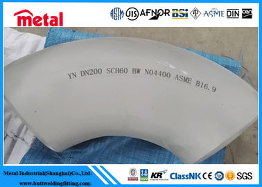 NO4400 90 Derajat Pipa Baja Siku LR Monel 400 Fitting Pipa Paduan Nikel