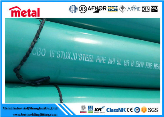 SCH80 API 5L X42 MS PSL2 Dilapisi ERW Carbon Steel Pipe Polos Beveled