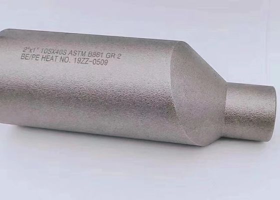 2'' x 1' BE/PE ASTM B861 GR2 Titanium Ti2 Puting Swage Eksentrik B16.11