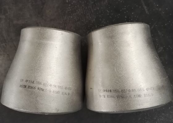 SCH40 ASTM B366 WPNCI Peredam Konsentris Pengelasan Butt Mulus