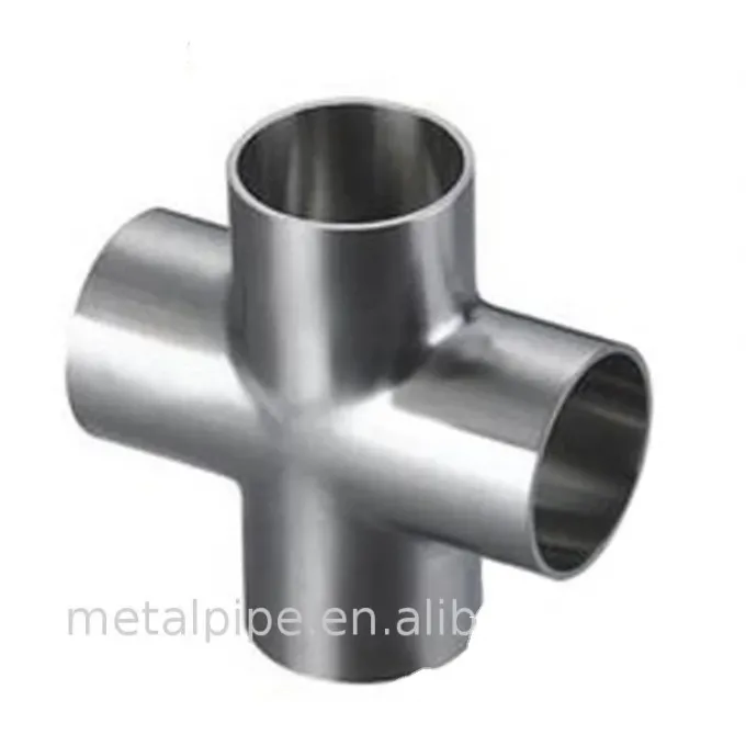 Fitting Pipa Stainless Steel Super Duplex BW Cross Tee UNS S32750 ASME B16.9 SCH10 0