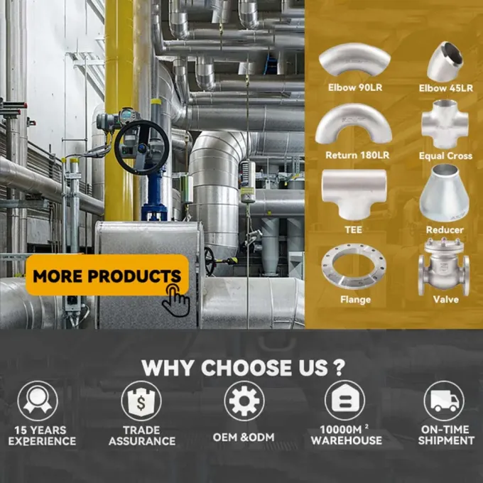 Fitting Pipa Stainless Steel Super Duplex BW Cross Tee UNS S32750 ASME B16.9 SCH10 5