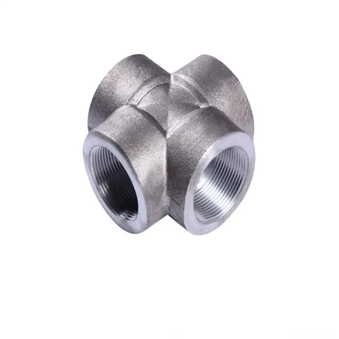 Fitting Pipa Stainless Steel Super Duplex BW Cross Tee UNS S32750 ASME B16.9 SCH10 1