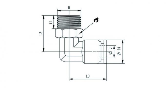 berita perusahaan terbaru tentang Fittings siku pneumatik berkualitas tinggi SSL 316 R1/8" 1/4" 3/8" 1/2" Threaded stainless steel Positive L-Type Joint Air Fittings  1